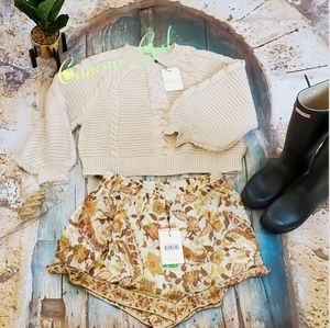 NWT Spell and the gypsy Brunch cable knit sweater